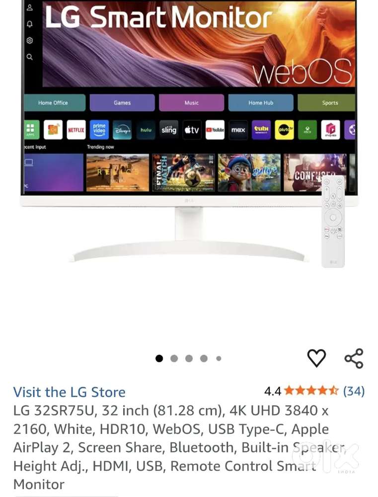 Lg 32' smart monitor
