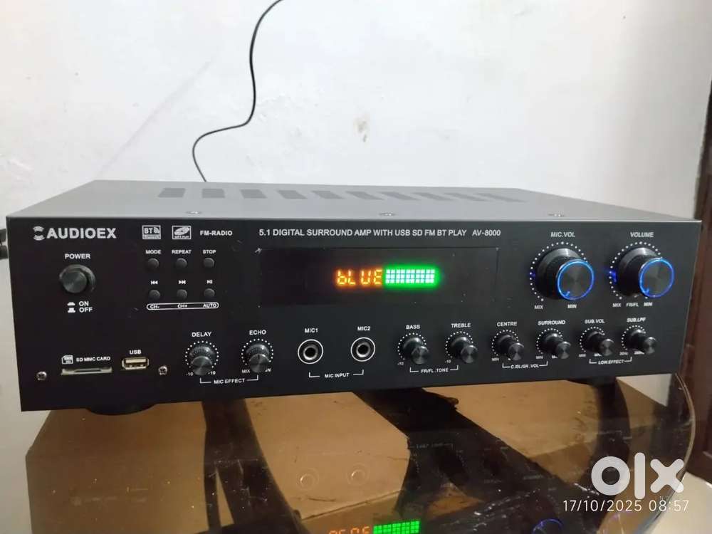 Audioex AV-8000 5.1 amplifier, main channel power: 120w×2