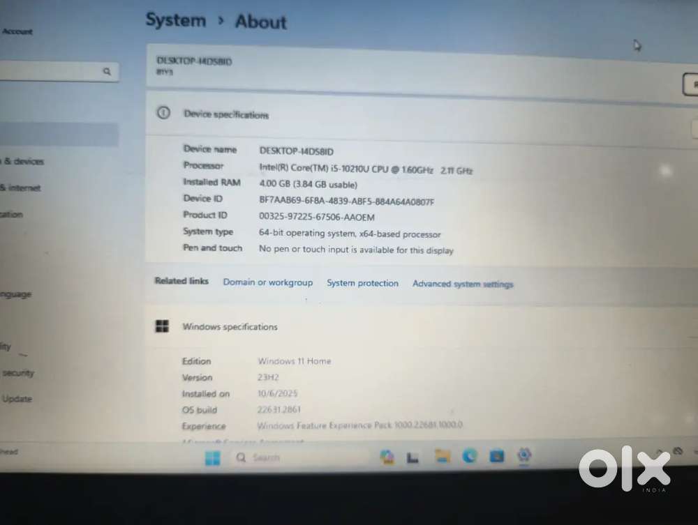Lenovo IdeaPad I5 10th laptop
