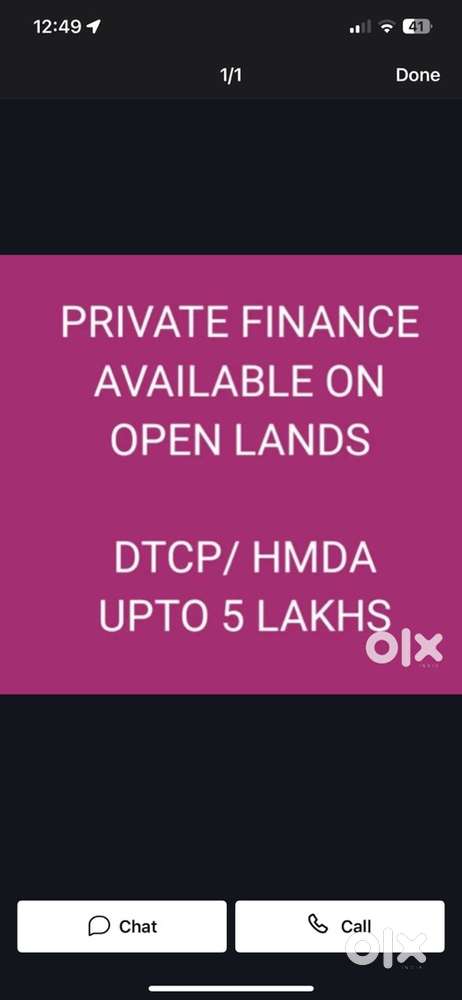 Finance for open plots and lands