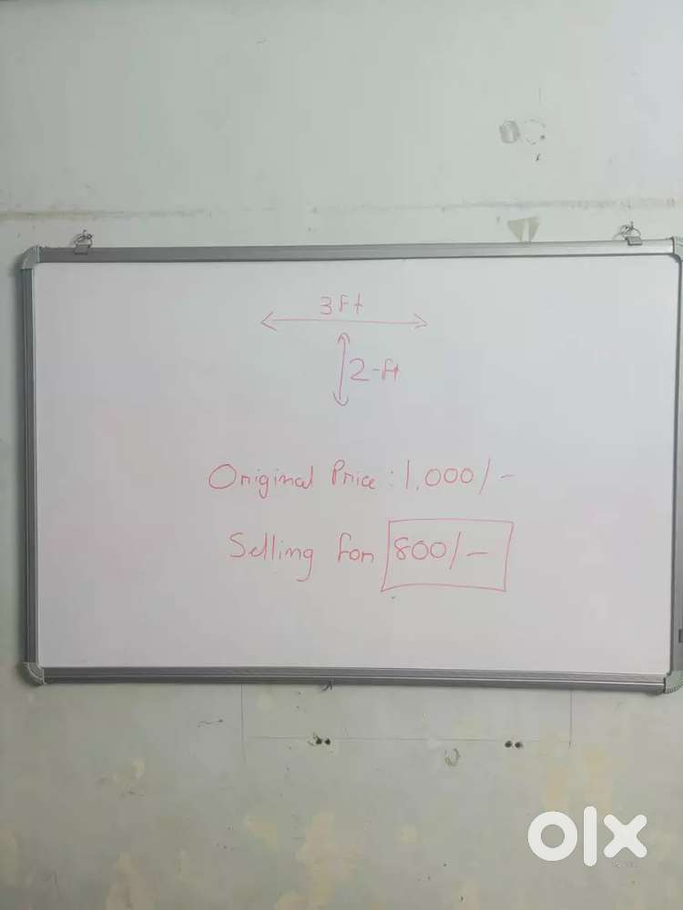 White board + markers + duster