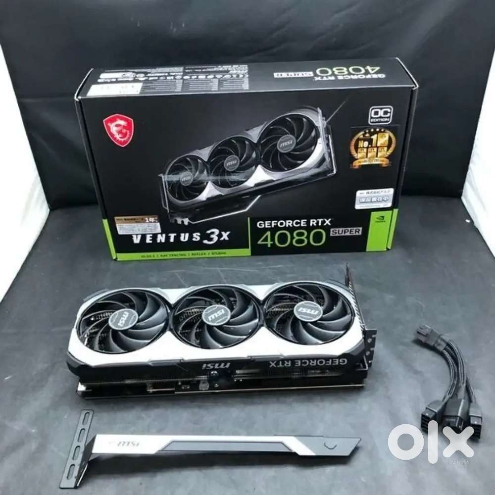 Used GPU MSI GeForce RTX4080 SUPER 16G VENTUS 3X OC GDDR6X GPU.