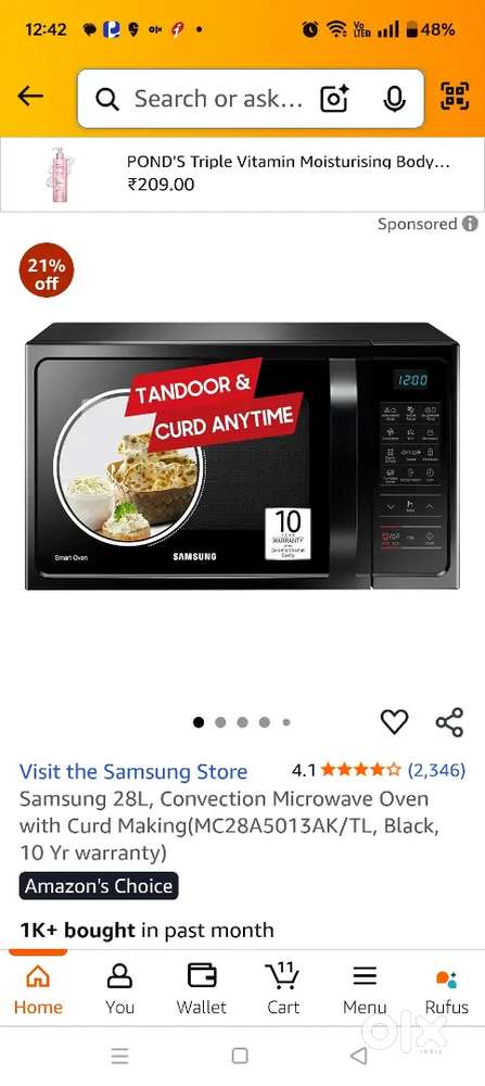 Microwave 27litres Samsung