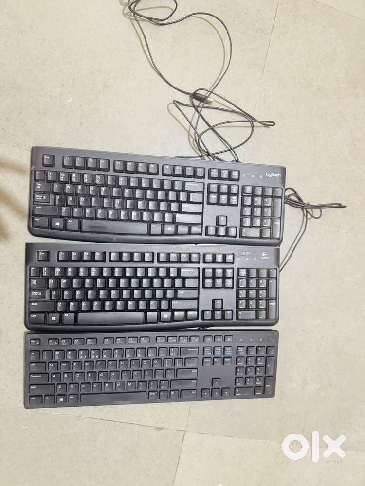 3 Key board 2 logistics and 1 dell