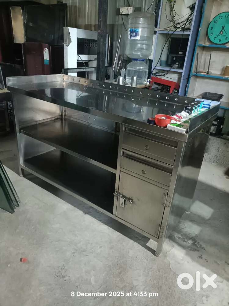 Chai tea steel counter stall hotel restaurant canteen bakery counter