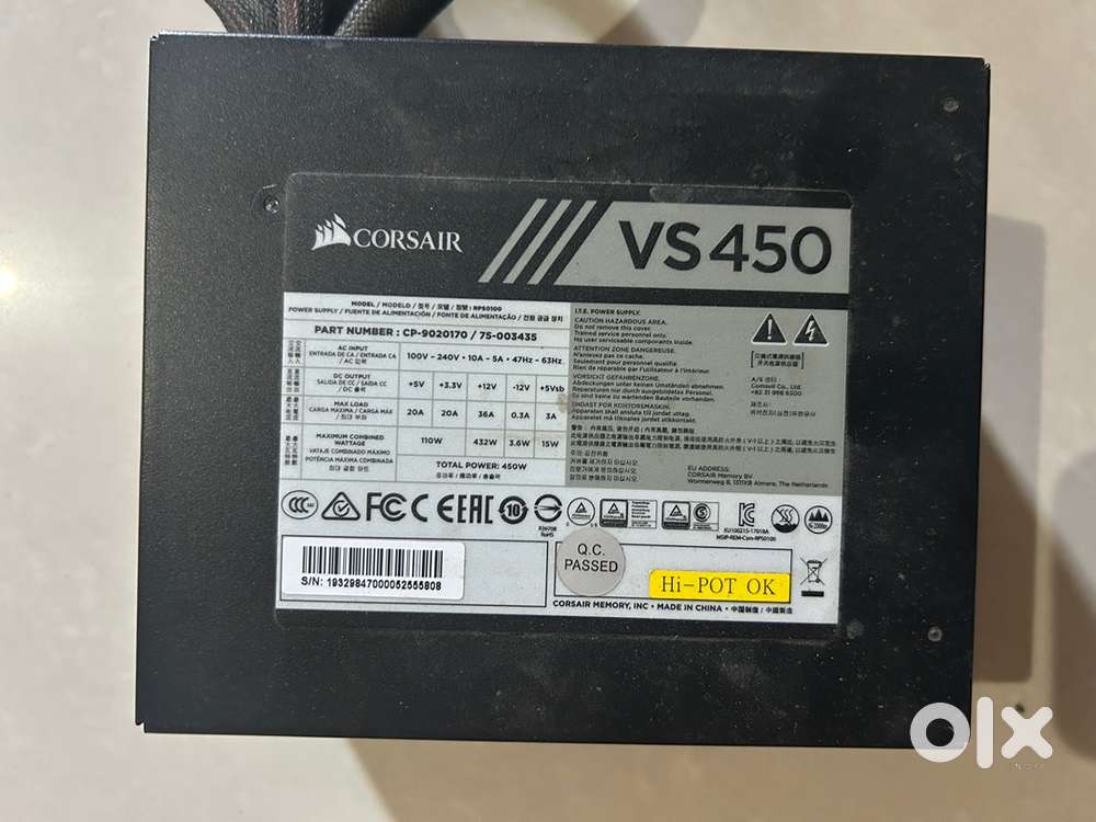 CORSAIR POWER SUPPLY VS-450 ORIGNAL