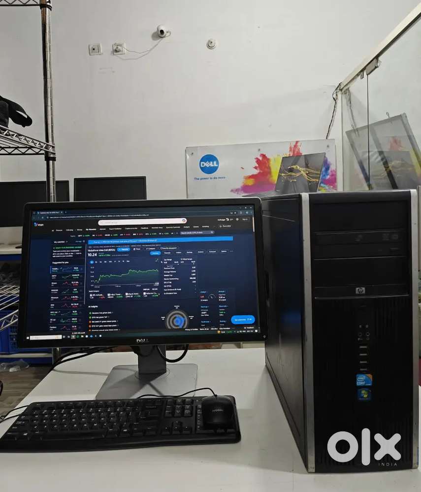 BLACK HP COMPAQ 8000 TOWER MODEL CPU CORE 2 DUO PROFESSOR 4/250 SET