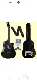 Intern INT-38C BK Acoustic Black Guitar