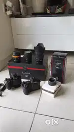 Lumix S5ii and Lumix S1 with many lenses and accessories
