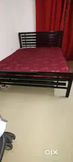 Queen Size Metal Bed + Duroflex Mattress