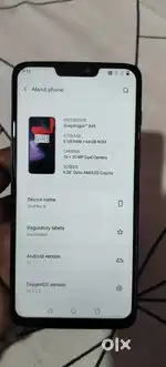Oneplus 6 excellent condition back door new only mobile phone