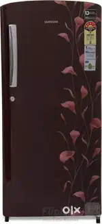 Samsung single door fridge and 3 burner gas stove glass top