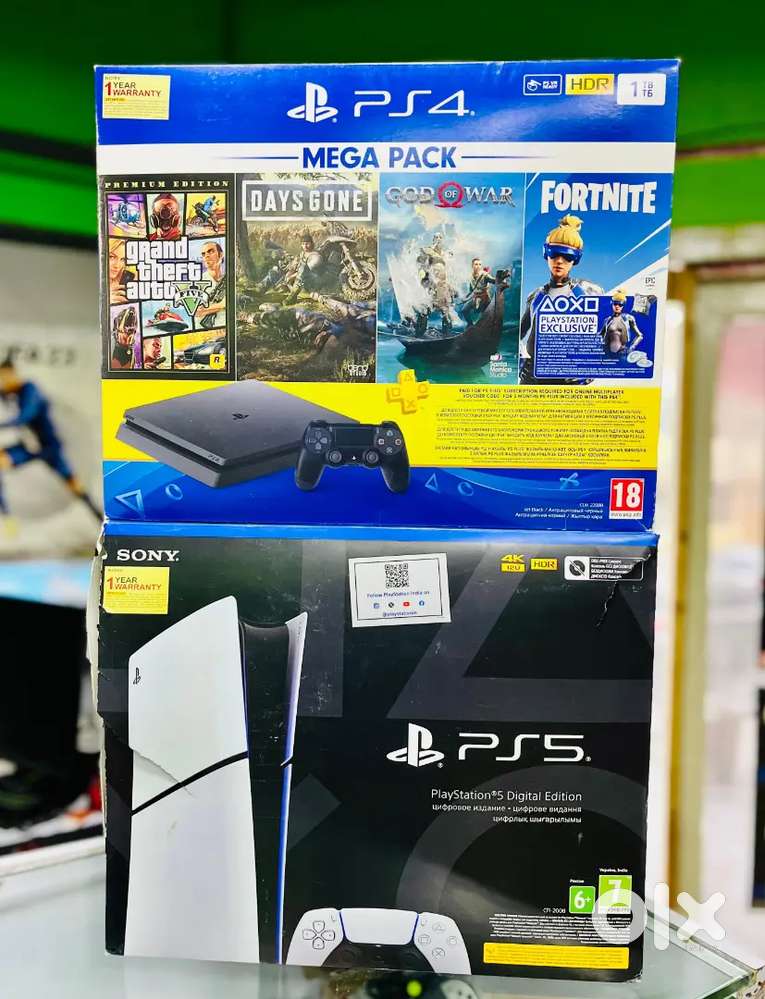 PS4 slim boxed with bundled games