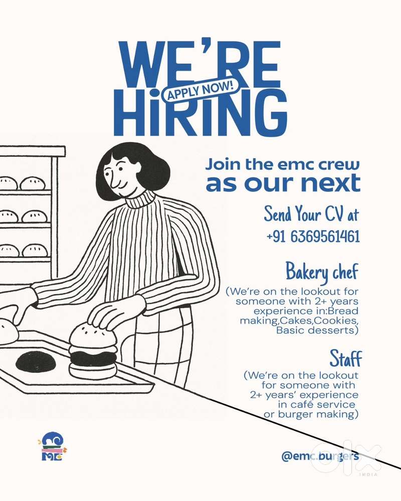 Hiring for Burger Shop – Join the EMC Burgers Team!