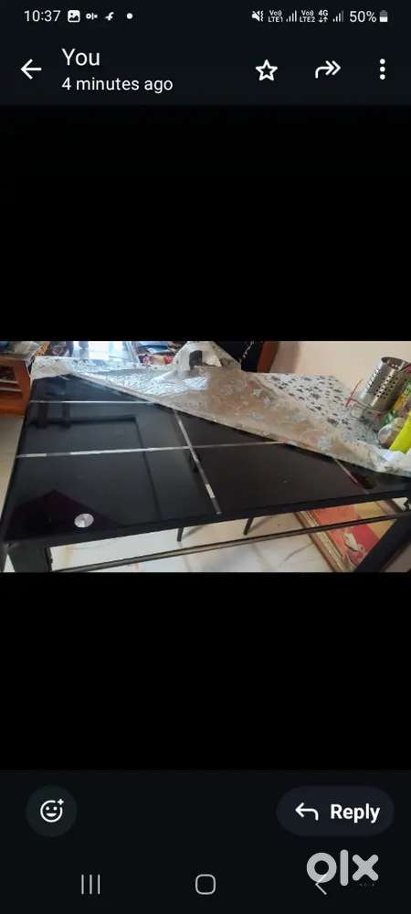 Beautiful glass dining table