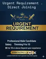 Urgent requirement in saloon