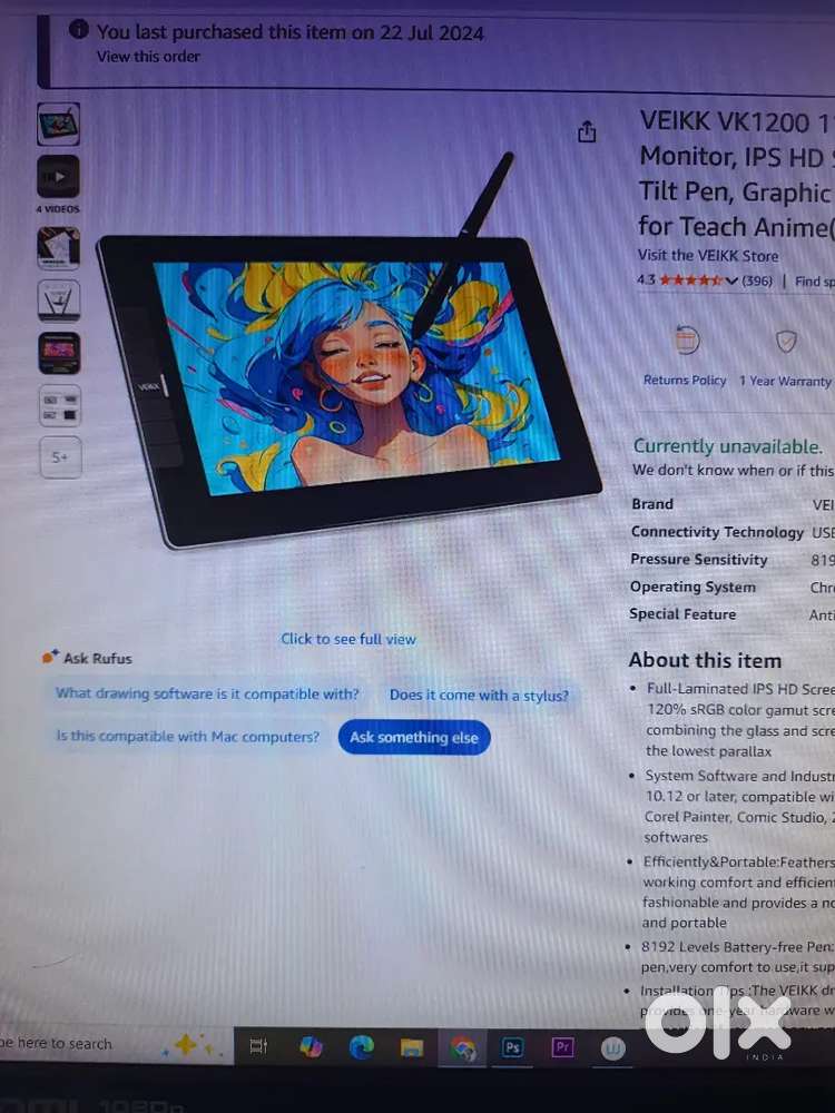 VEIKK VK 1200.  DRAWING  PEN DISPLAY