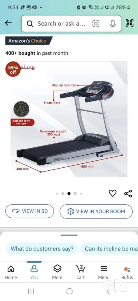 Lifelong Treadmil 2years old..