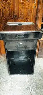 Computer table with cash box