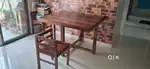 4 Seater dining table with chairs( solid wood)