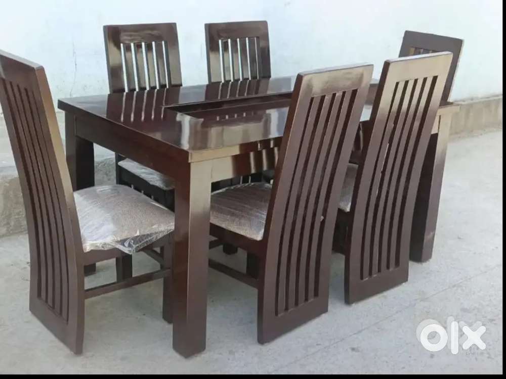 Brand new wooden dining table made of solid wood