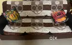 3+2 sofa with 4 pillow and decorative covers combo only