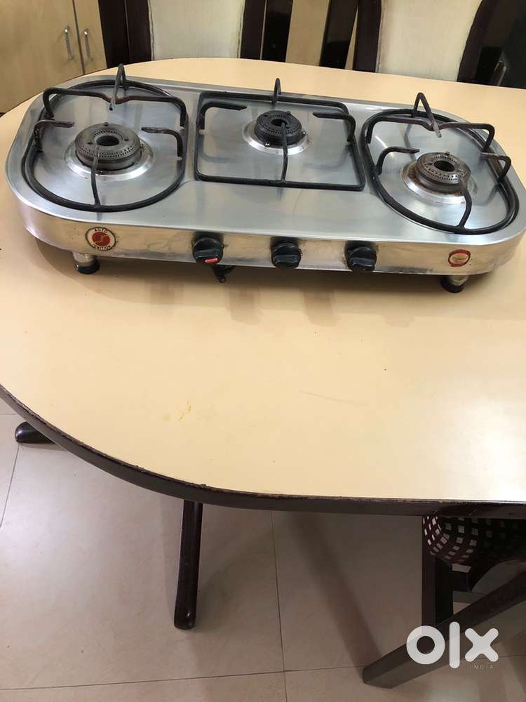 Gas stove (auto-ignition ) Prestige’s 3 burners, stainless steel body,
