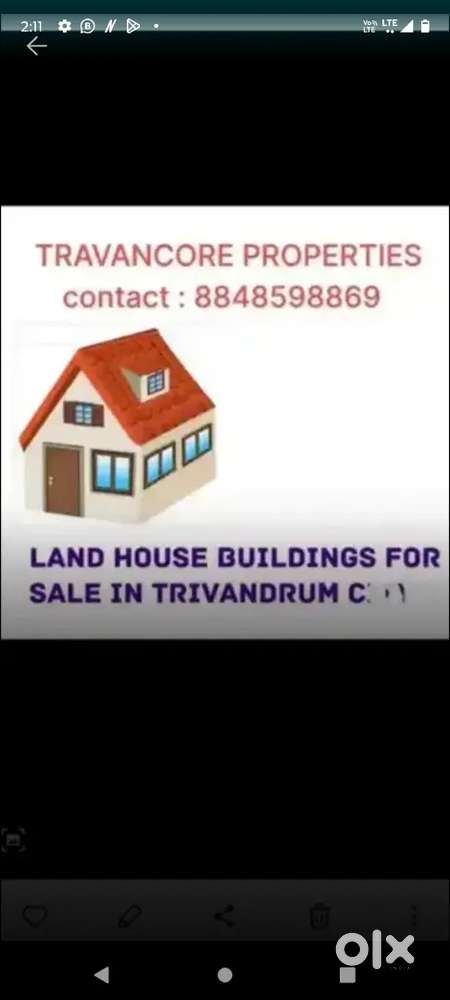 5cent land for sale Iranimuttom .
