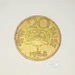 20 Paise 1968 Indian Old Coin