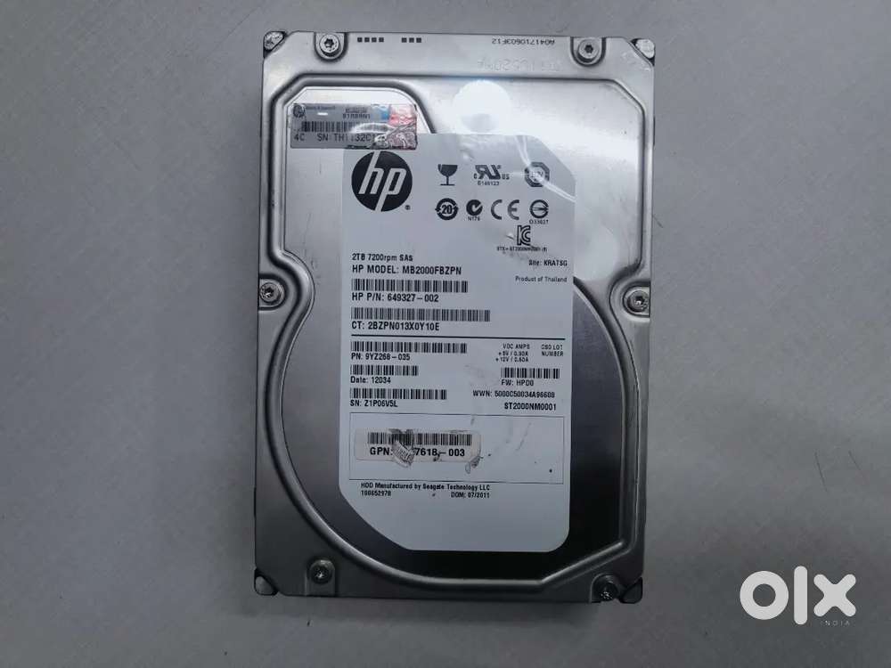 2TB Server Hard Disk / 7200 Transfer Rate