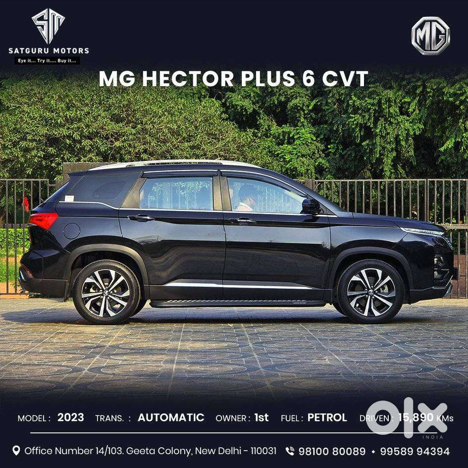 MG Hector Plus 1.5 Sharp Turbo CVT 6 STR, 2023, Petrol