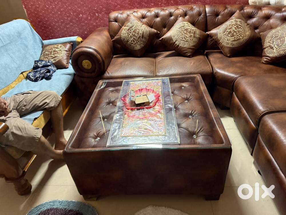 Sofa L type with table