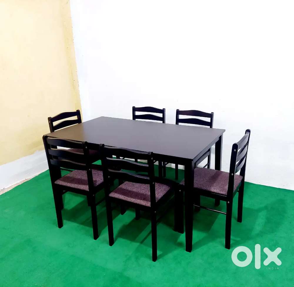 Bowzar New 6 Seater Wooden Dining Set Furniture  Best Quality COD EMI