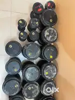 Chest bench,plates dumbells