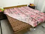 Bed with mattress without storage