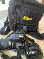 Nikon d5600 with kit lens and potrait lens