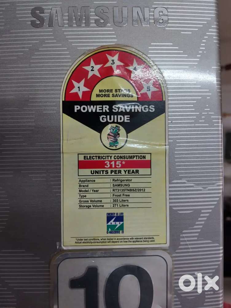 Samsung 315 liter freeze 5 star with digital inverter