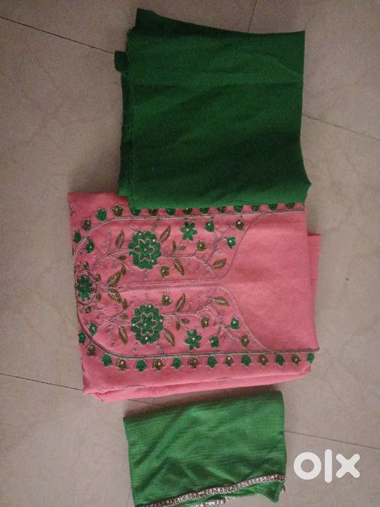 Unstitched Embroidered dress with dupataa