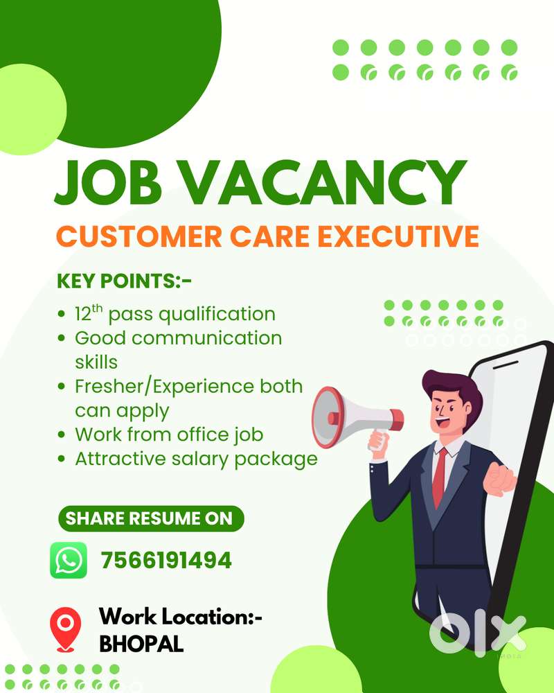 Customer care executive job (Bhopal)