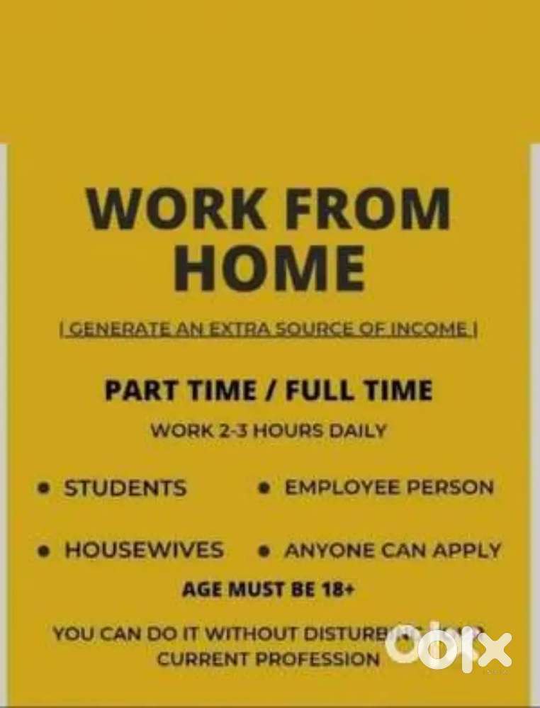 WORK FROM HOME FOR STUDENTS, HOUSEWIFE & JOB PERSON