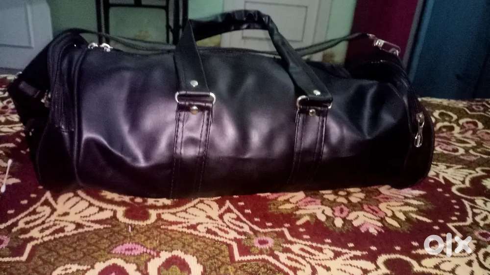 New one leather gym bag