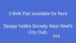 3 BHK flat available for Rent
