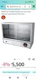 Patties hot case Food Warmer Large Electric Hot Case