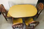 Teak wood 4 seater dining table for sale