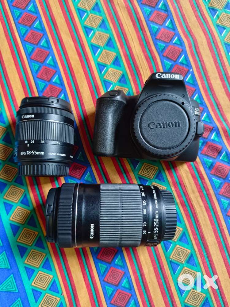 Canon 200D Mark II DSLR Kit (18–55mm + 55–250mm Lenses)  Complete