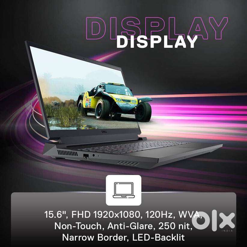 DELL G15 gaming 4 Gb graphics laptop,512 SSD
