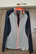 GREY JACKET AND DOMYOS by Decathlon Solid Women Black Tights