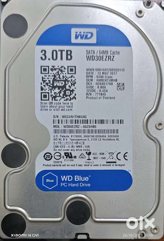 WD 3 TB HARD DISK