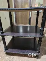 Black Wooden Organizer with 3 Compartments