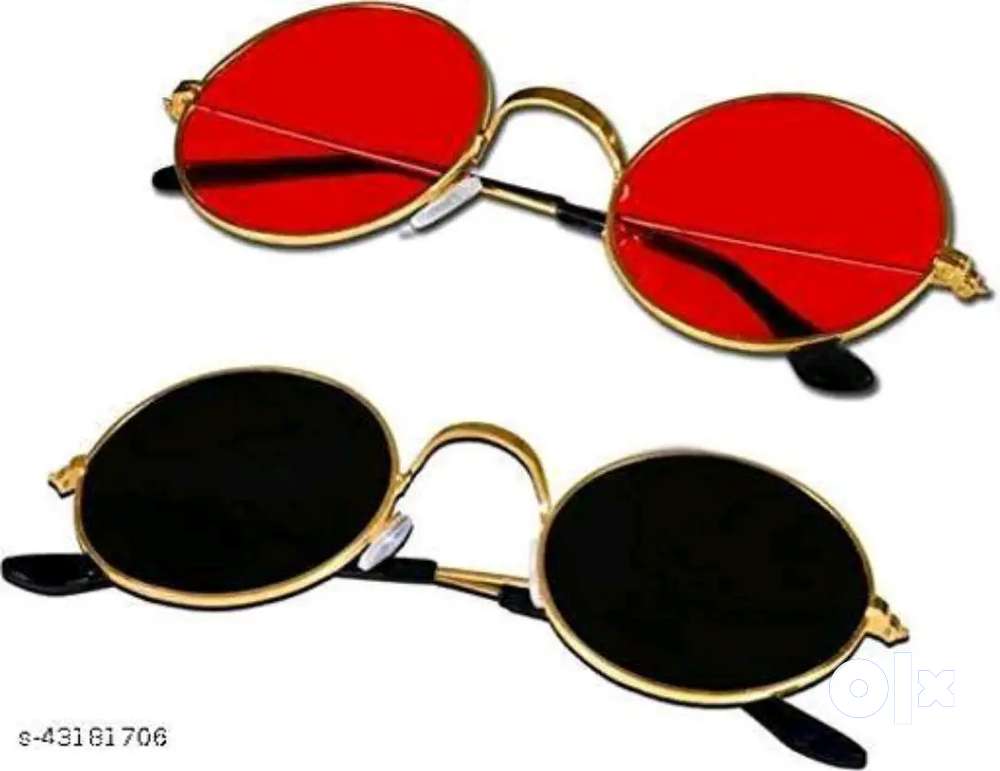 Stylish Men Multi Color Metal Round Sunglasses (Pack-2)